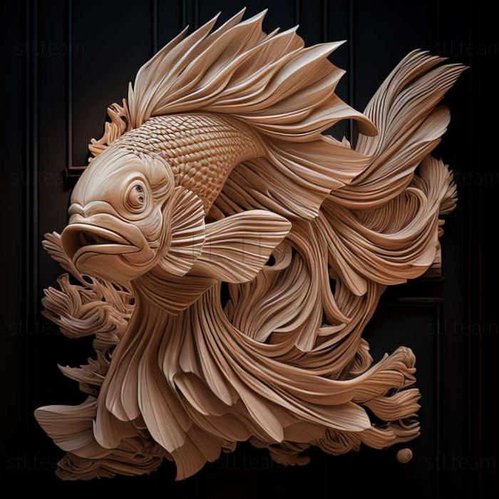 3D модель Гигантская бойцовая рыба (STL)